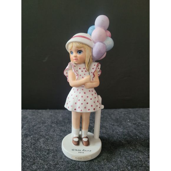 Vintage Margaret Keane Big Eyed Girl MDH 1976 Balloon Girl Figurine Japan - Picture 1 of 5